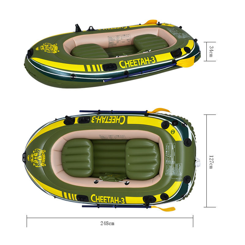 inflatable rubber raft PVC inflatable  boat three person boat inflatable drifting boat assault canoe