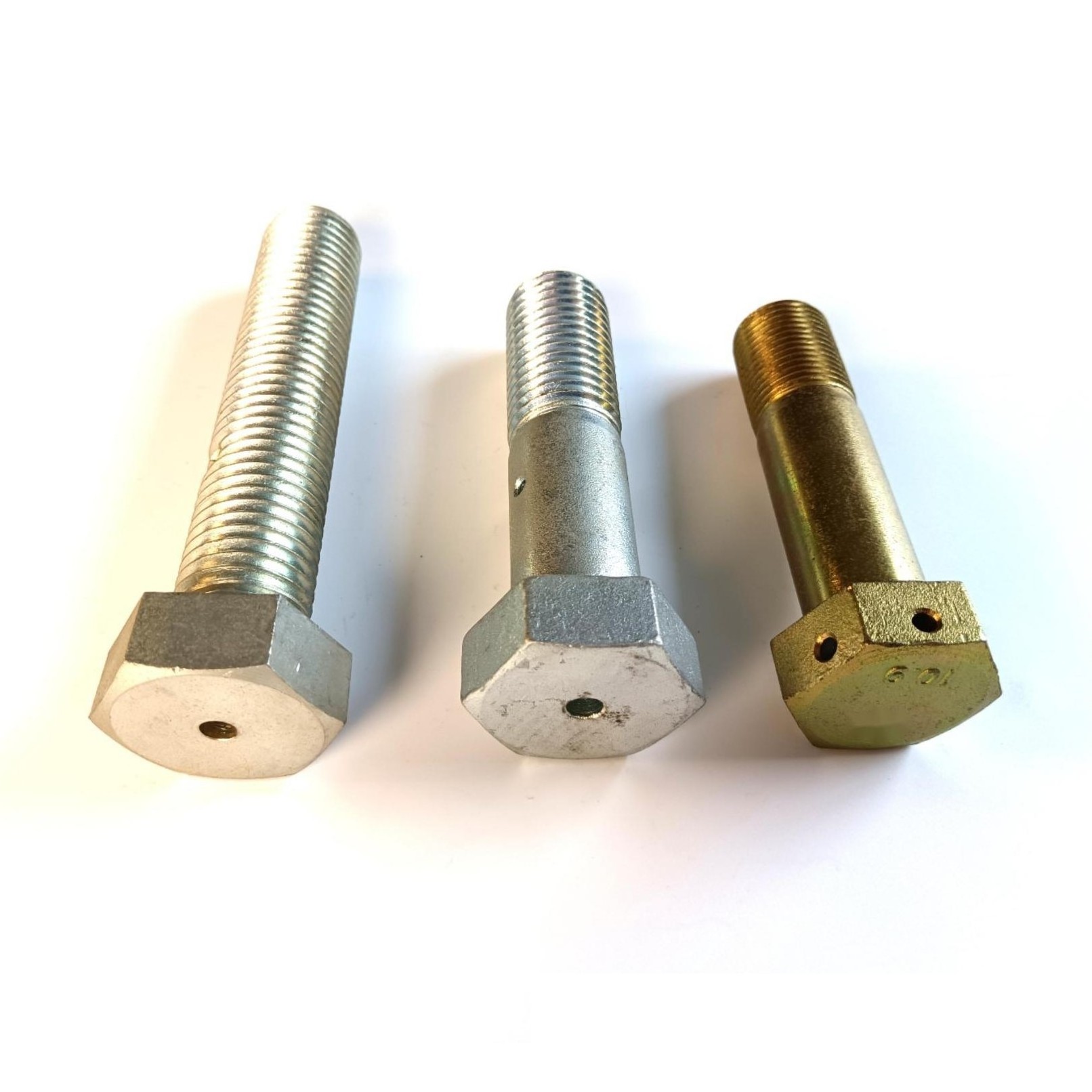 Wholesale Price Custom Size Surface Zinc Plated Finish Screw Hex Head Bolt With Cotter Pin Hole