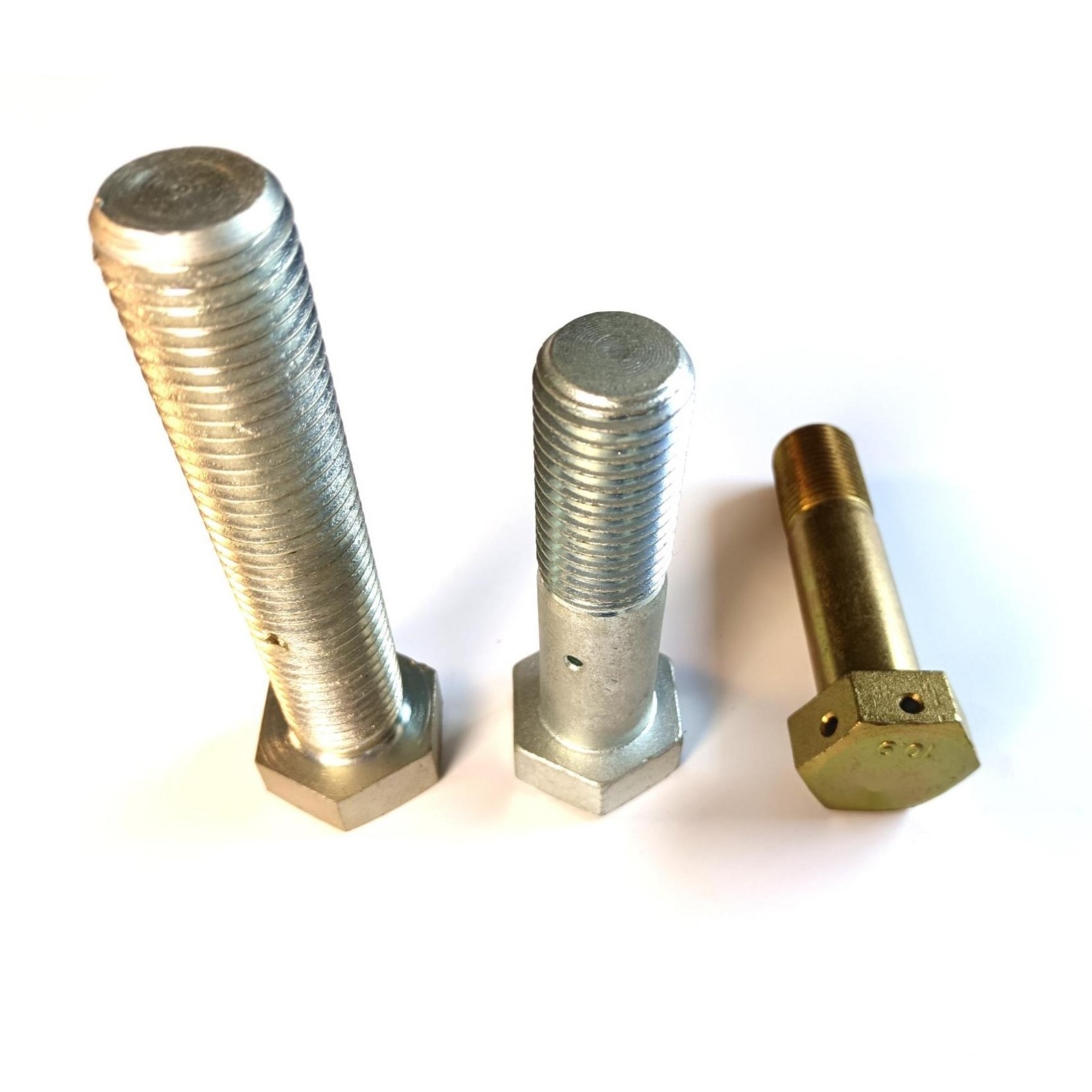 Wholesale Price Custom Size Surface Zinc Plated Finish Screw Hex Head Bolt With Cotter Pin Hole