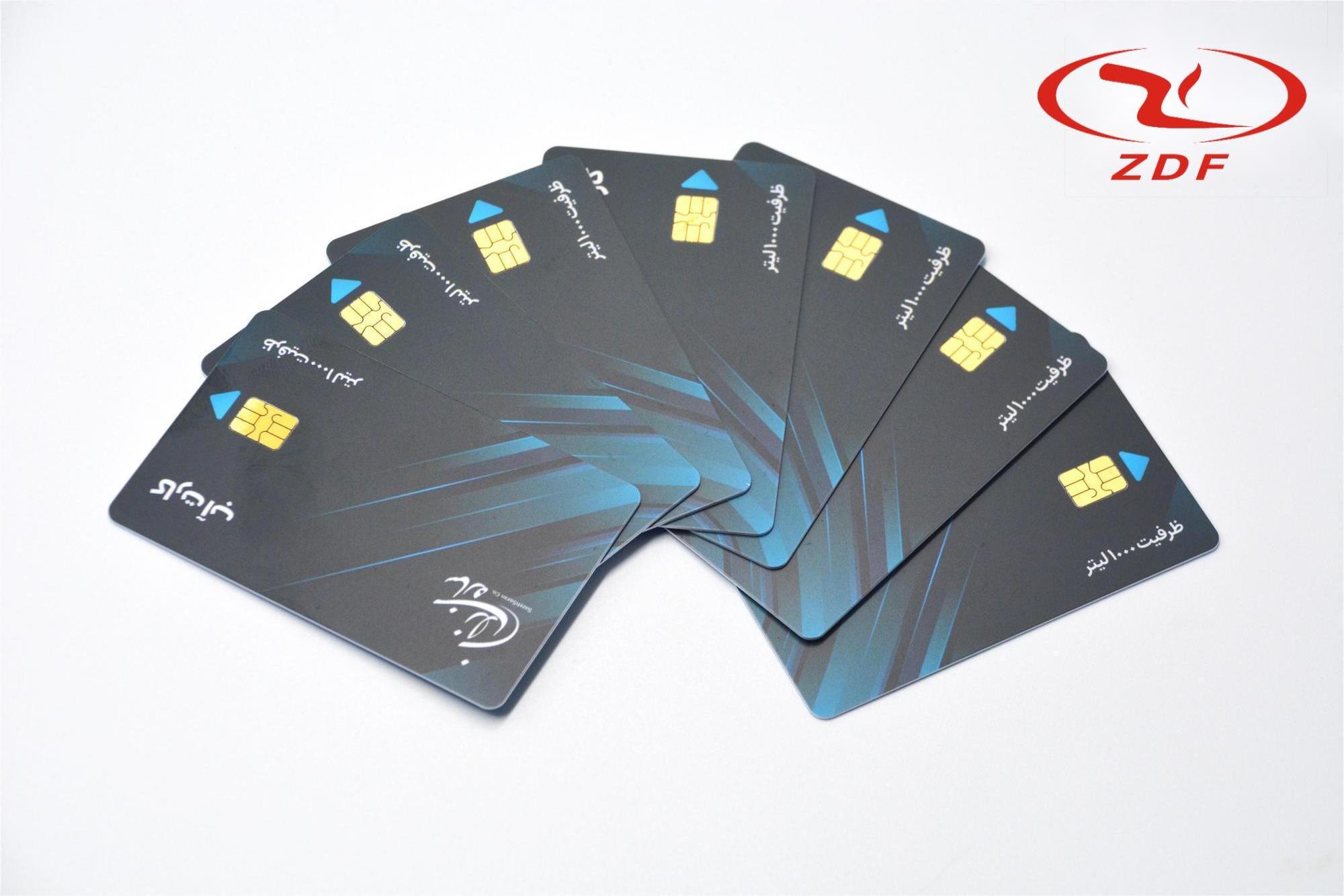 Competitive Price Customizable Printing Card with FM4442/ISSI4442 in PET or PVC contact IC Chip card for bank in China supplier