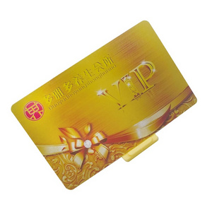 Factory low price Printable Golden Plastic VIP card loyalty Membership Card With Magnetic Strip business card