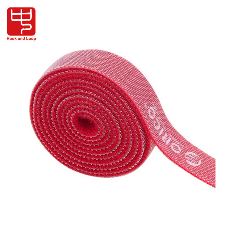 Automatic lock hook and loop fastener tape with custom logo