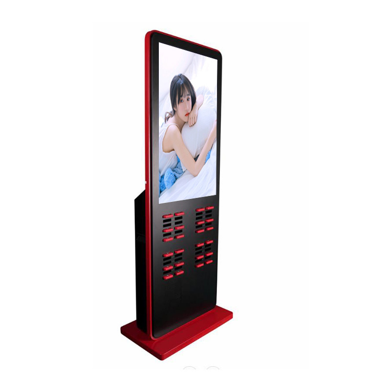 4G+WIFI+LCD  48 Slot Power Bank Rental Station Vending Machine 43 Inch  Advertising Shared Power Bank Kiosk USA Business Model without power banks