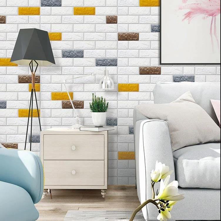 Wholesale Customized Good Quality PE Wall Panel 3d Brick Wallpaper 3d PE Foam Wall Sticker pvc wallpaper 3d wallpaper