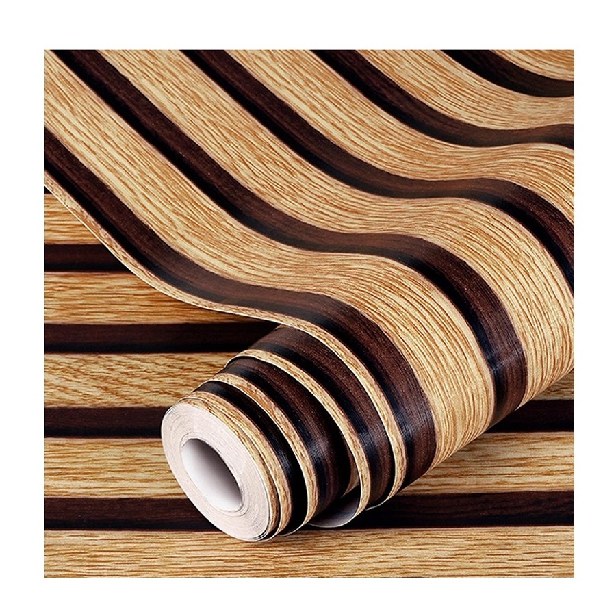 wood stripe grain wall paper vinyl decorative wallpaper removeable mural peel stick wall wallpaper roll