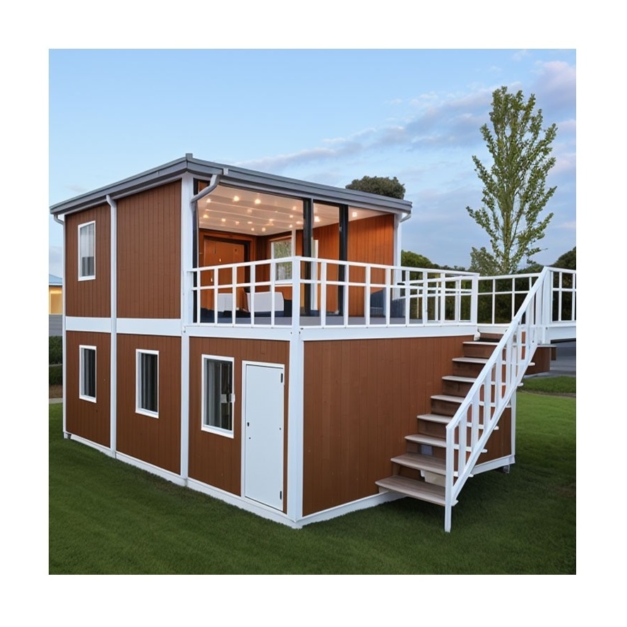 two story flat pack detachable modular expandable folding 40ft luxury prefab container house