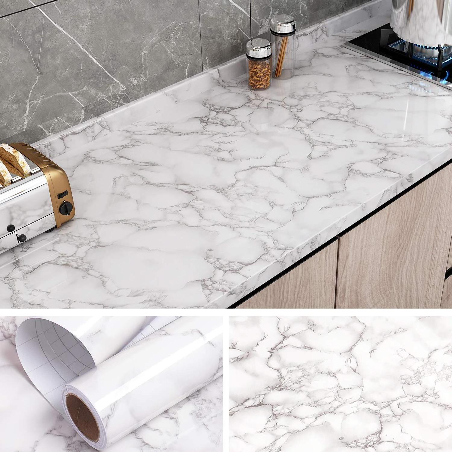 3d marble tile sticker wallpaper kitchen peel and stick marble modern wallpaper