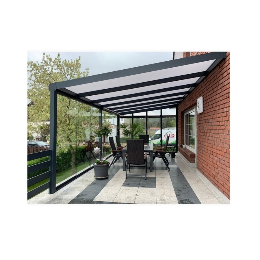 Garden Glass House Orangerie Greenhouse Solarium Conservatory Prefab Free Standing Sunroom