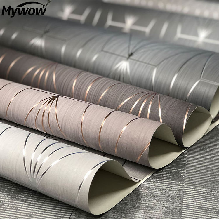 Factory Supply 3D Luxury PVC Wall paper Decorative Wallpapers/wall coating Metallic Wallpaper Home Decoration