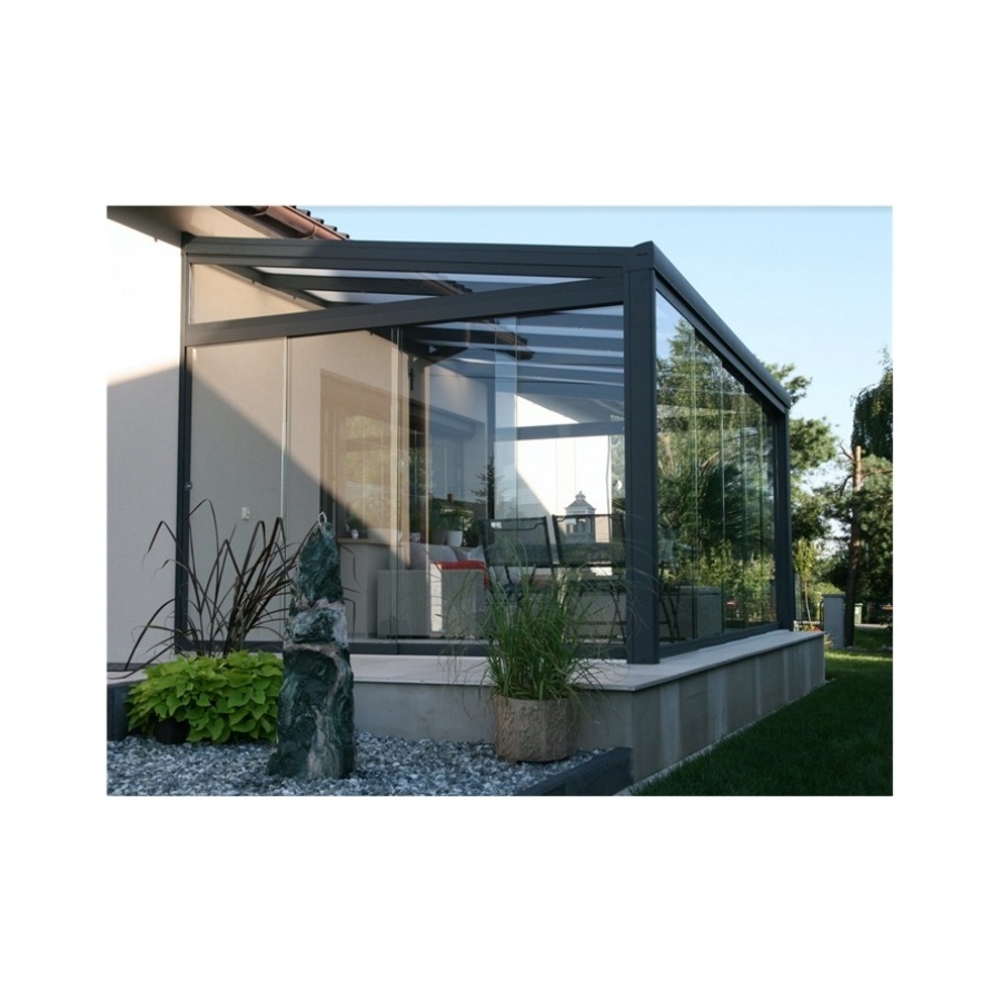 Garden Glass House Orangerie Greenhouse Solarium Conservatory Prefab Free Standing Sunroom