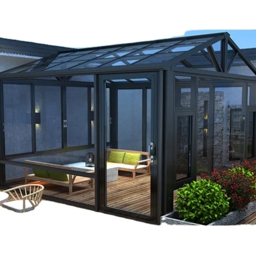 Modular prefab sunroom greenhouse glass house aluminium outdoor winter garden sunroom