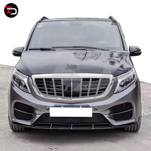 Factory Price Maybach Style Front Grill Hood Bumper Side Skirt Body Kit for V Class W447 Vito V260 2016-2019 High Quality FRP ZD