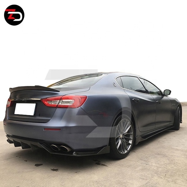 2017-2019 ZD Style Body Kit For Maserati Quattroporte With Carbon Fiber Front Spoiler Side skirt Rear Bumper Lip Rear Wing