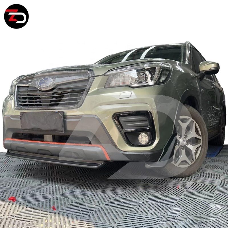 Newest STI Style Body Kit Front Chin Front Bumper Canards Side Skirt Lips Rear Bumper Wrapper For Forester SJK 2019-2022