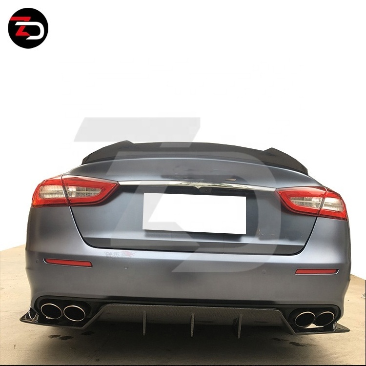 2017-2019 ZD Style Body Kit For Maserati Quattroporte With Carbon Fiber Front Spoiler Side skirt Rear Bumper Lip Rear Wing