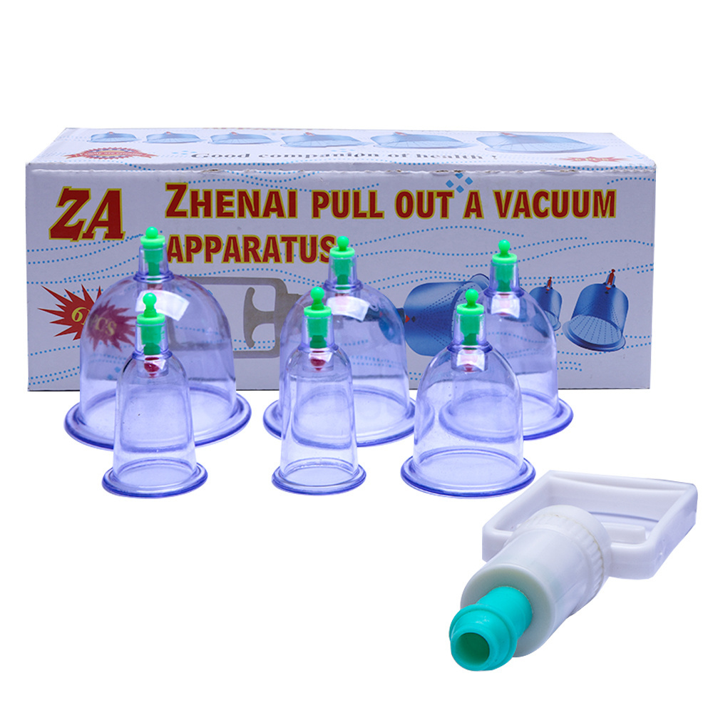 6pcs Cupping Kits Vacuum Suction Cups Set Cupping Jar Acupuncture Vacuum Hijama Cups  Wet Massage Cupping Therapy Set