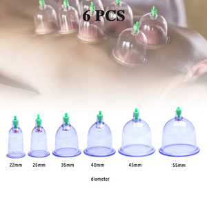 6pcs Cupping Kits Vacuum Suction Cups Set Cupping Jar Acupuncture Vacuum Hijama Cups  Wet Massage Cupping Therapy Set