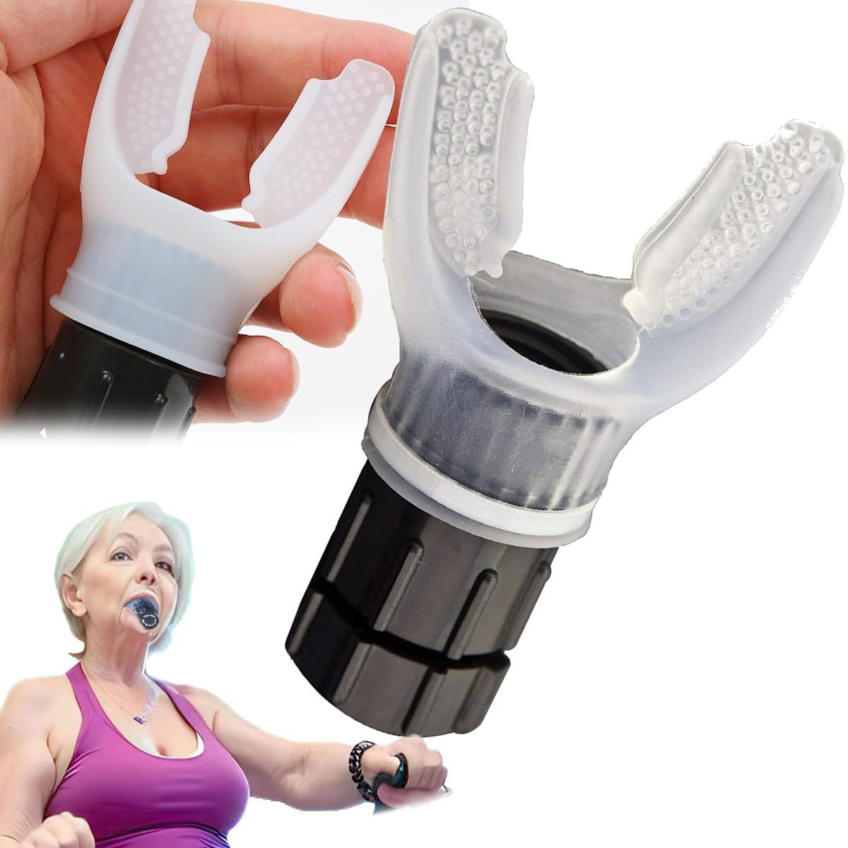 Inspiratory Expiratory Muscle Trainer ABS Lung Capacity Trainer Adjustable Resistance Lung Exercise Device Breathing Trainer