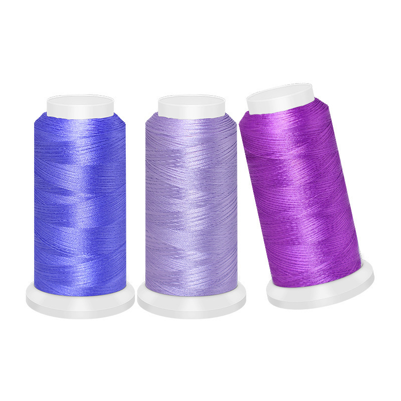 Hilos De Bordar Dyed Rayon Embroidery Thread 120D 2 for Machine Cross Ball Technics Packing Pattern Sewing Cone Knitting Feature