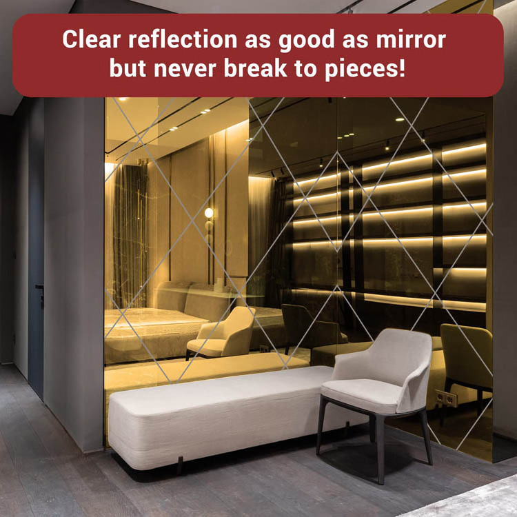 Mirror Acrylic board indoor interior decorative plastic glass wall panel board others wallpapers wall panels