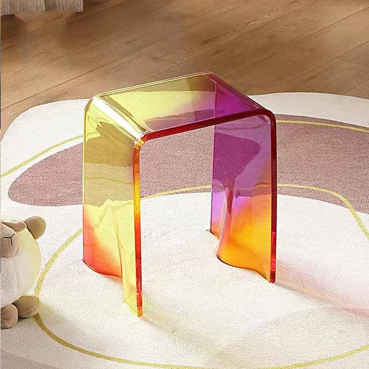side table Color Nordic Colorful Morden rainbow acrylic Coffee table ...