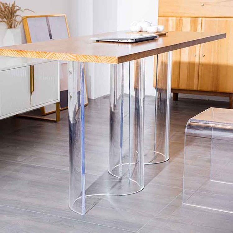 Custom acrylic Furniture Feet Crystal Clear plexiglass Table Legs Tapered Acrylic Sofa Legs furniture accessories