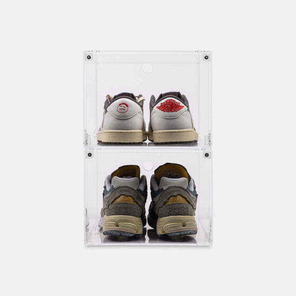 Clear acrylic display case plastic storage sneaker shoe box crates shoes rack organizador de zapatos shoe bin organizers