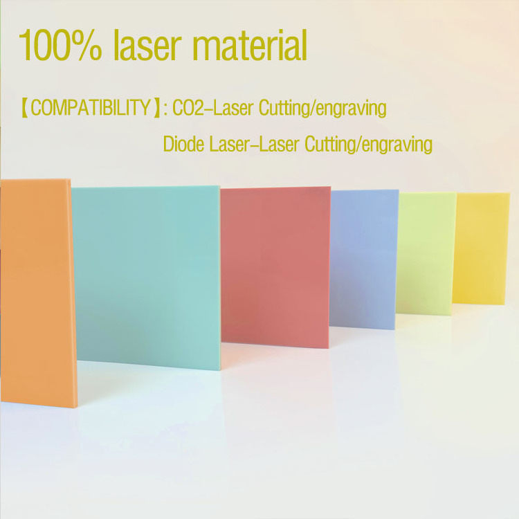 Pastel acrylic blanks coral candy rainbow colour sublimation plexiglass acrylic sheet for laser cutting