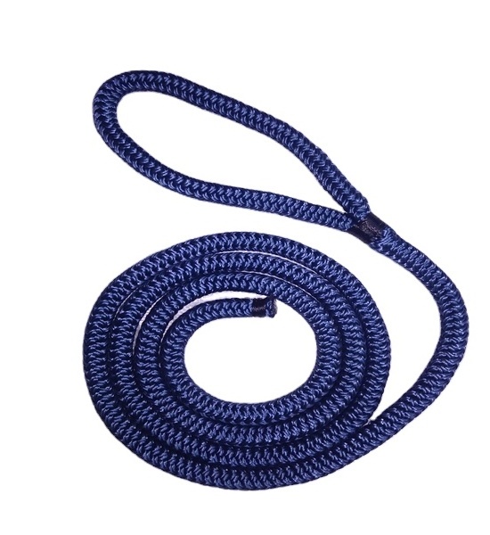 Marine equipment Nylon cord 16mm Navy blue double braided rope with Splice Used in the ship