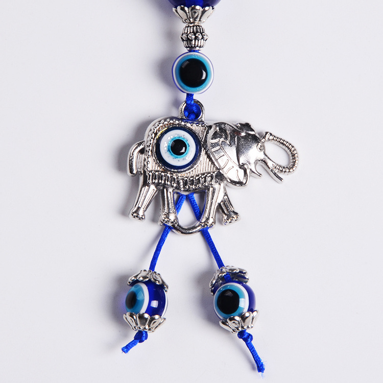 Factory Selling High Quality Religious Evil Eye Car Pendants Wall Hanging With Elephant Design