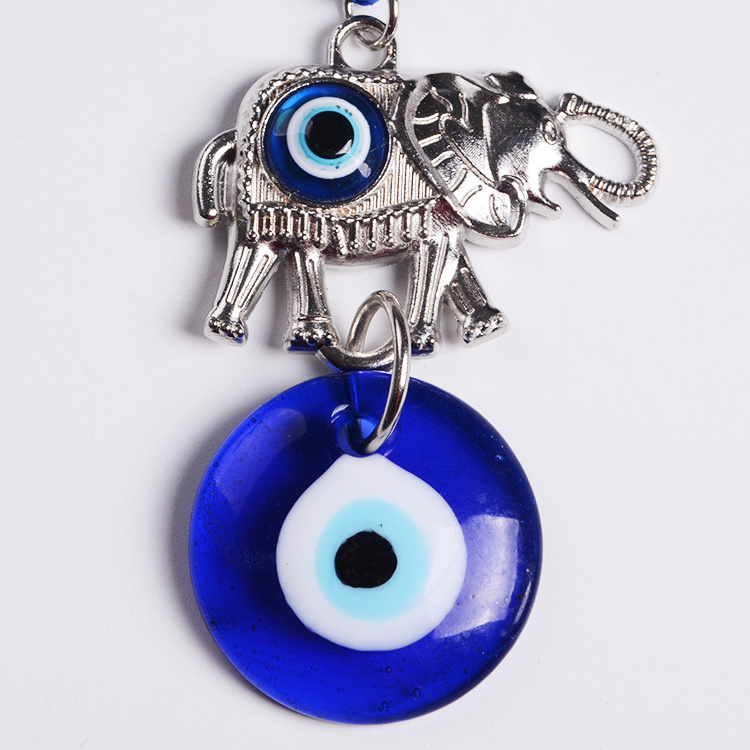 Wholesale 5.9 Inches Muslim Christian Evil Eye for Car Pendant and Wall Hangings with elephant Gift