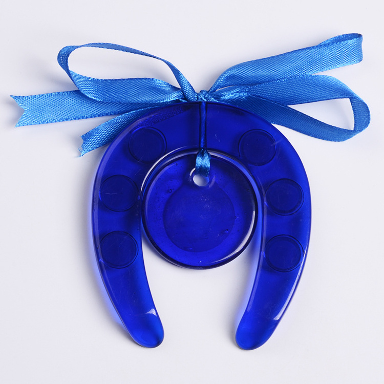 Muslim Gift Glass Blue Eye Pendant Silk Ribbon Evil Eye Hangings Decoration