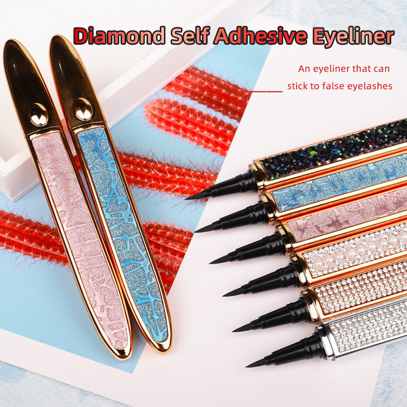 ZDS Lashes Custom 24 Hours Lasting Adhesive Eyeliner Sticker Pencil Diamond Liquid Eyeleash Eyeliner Eyes Waterproof Glue Pen