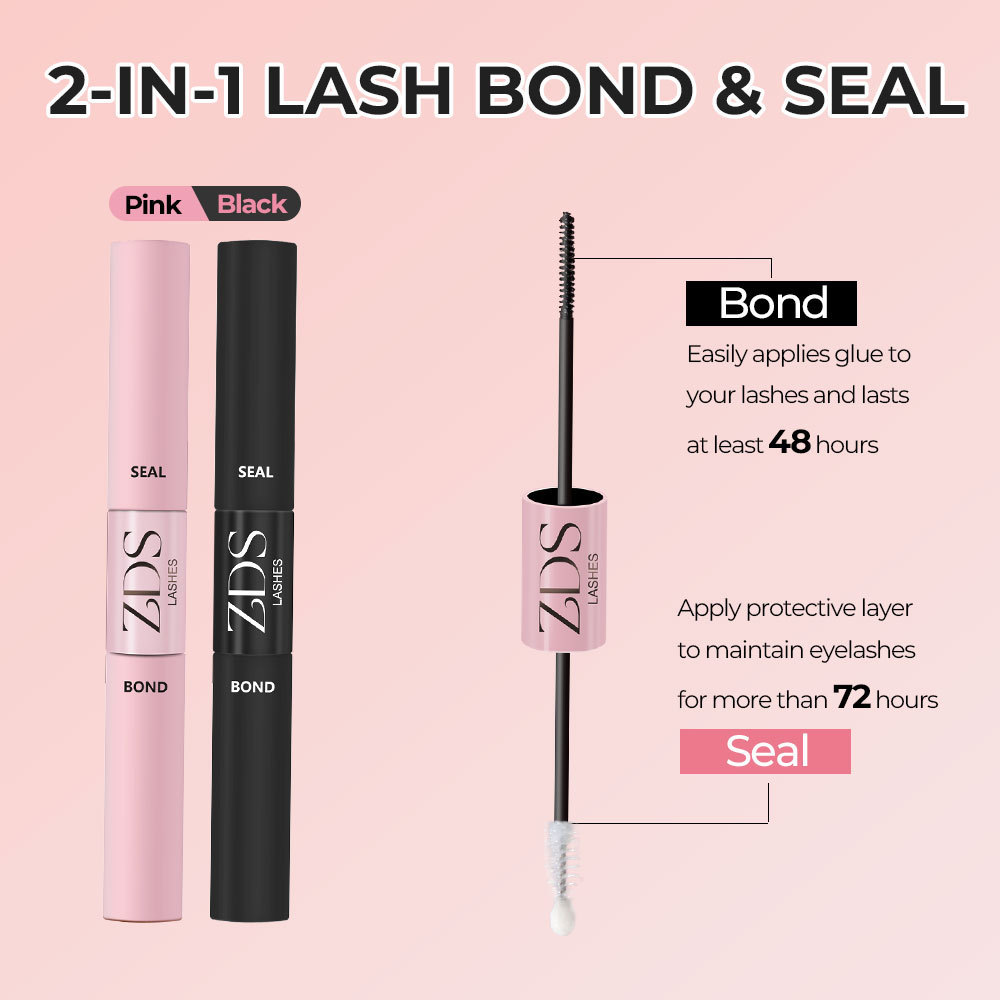 Long Lasting Eyelash Glue Waterproof DIY Lash Extension Glue Lash Bond and Seal for Eyelash Extensions Cluster Lash Glue