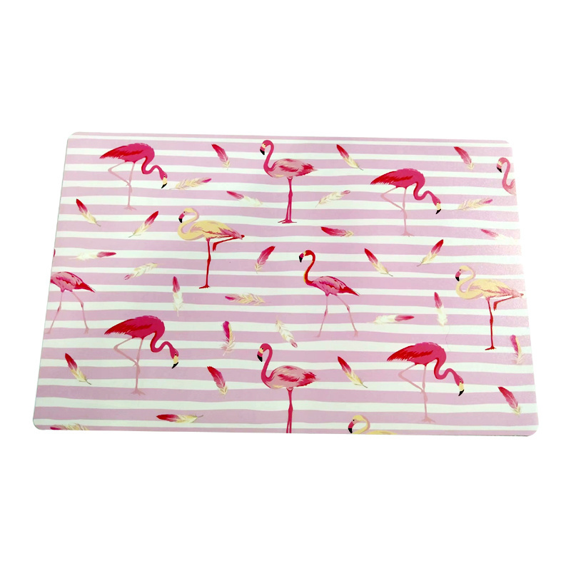 Flamingo customized wholesales cheap PP plastic printed placemat and table mat anti slip mat