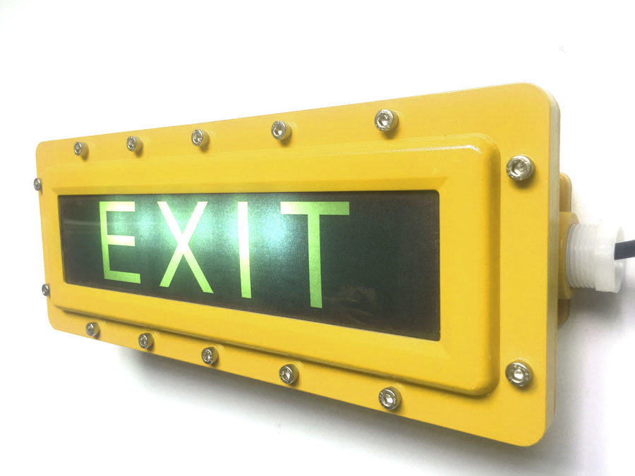 Explosion Proof Lighting Lighted Exit Signs for Business with Battery Backup, Emergency LED Exit Light 120-277V Double Sided