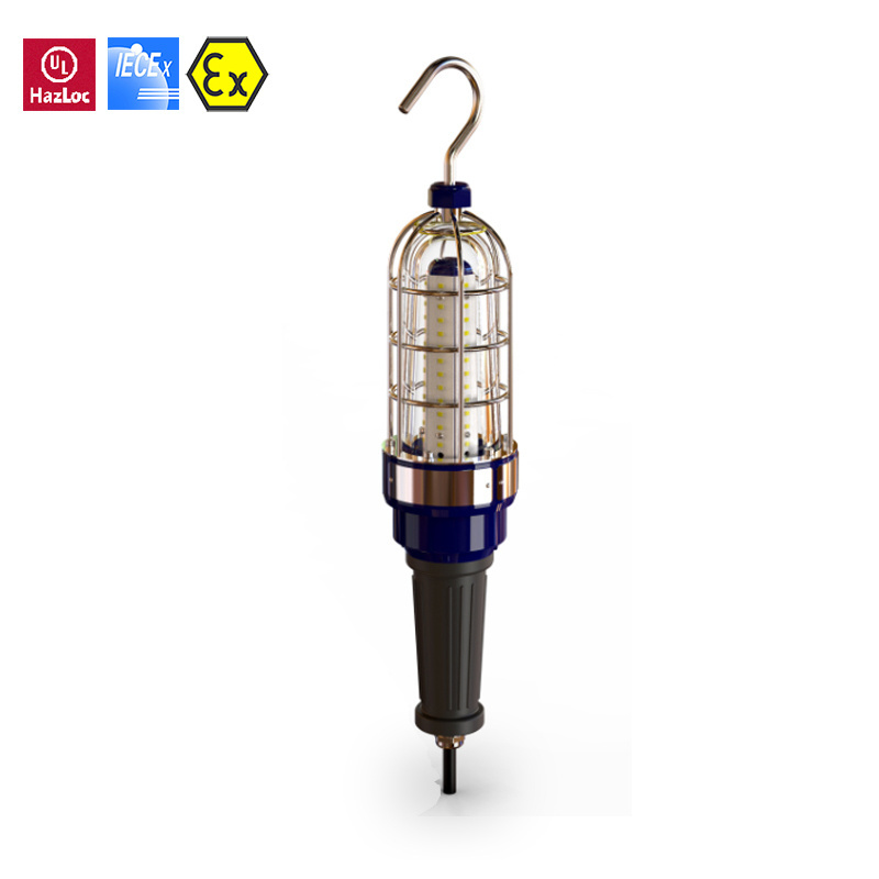 30wExplosion Proof LED Drop Light for Class I Div 2 Hazardous Areas with Extension Cord or Emergency Driver - Chemical Resistant