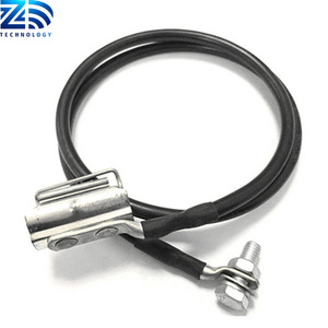 7 / 8" Coaxial Cable Grounding Kit For Telecom Cable Spring  Clamp Strap Type