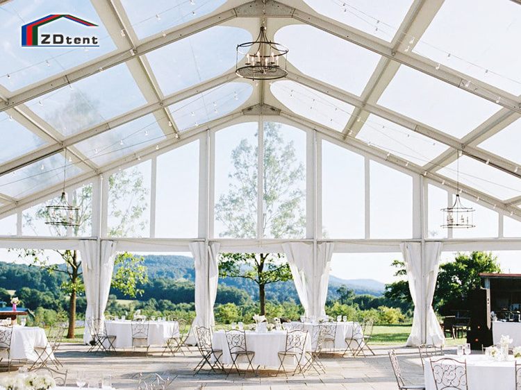 Heavy duty clear top roof canopy tent aluminum material marquee luxury wedding party tent