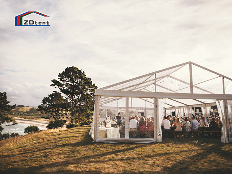 Temporary outdoor event marquee tent event tent with glass walls