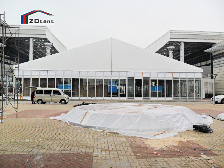 Temporary outdoor event marquee tent event tent with glass walls