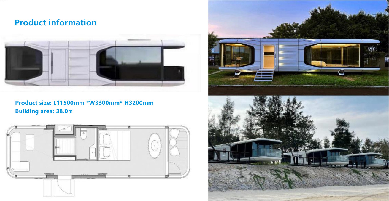 Mobile House Prefabricated Space Capsule House Prefab  Tiny Homes Cabin Modular Houses