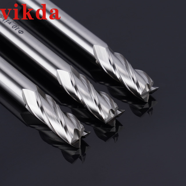 VIKDA HSS Co8 4F End Mills / HSS M42 End Mills /MG Micro Grain Carbide milling cutter OEM