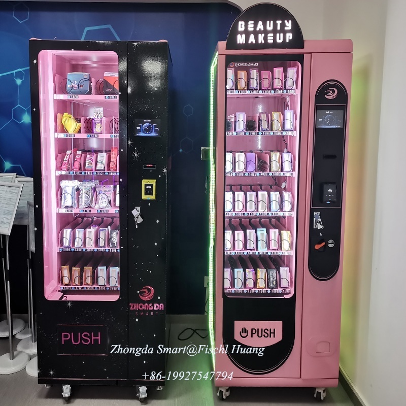 Zhongda vending factory high quality CE ISO mini vending machine  for pringles snacks cosmetic products