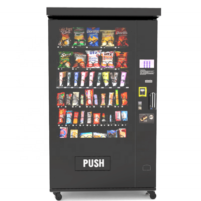 Outdoor self-service drink snack cake chocolate cooling system vending machine with touch screen