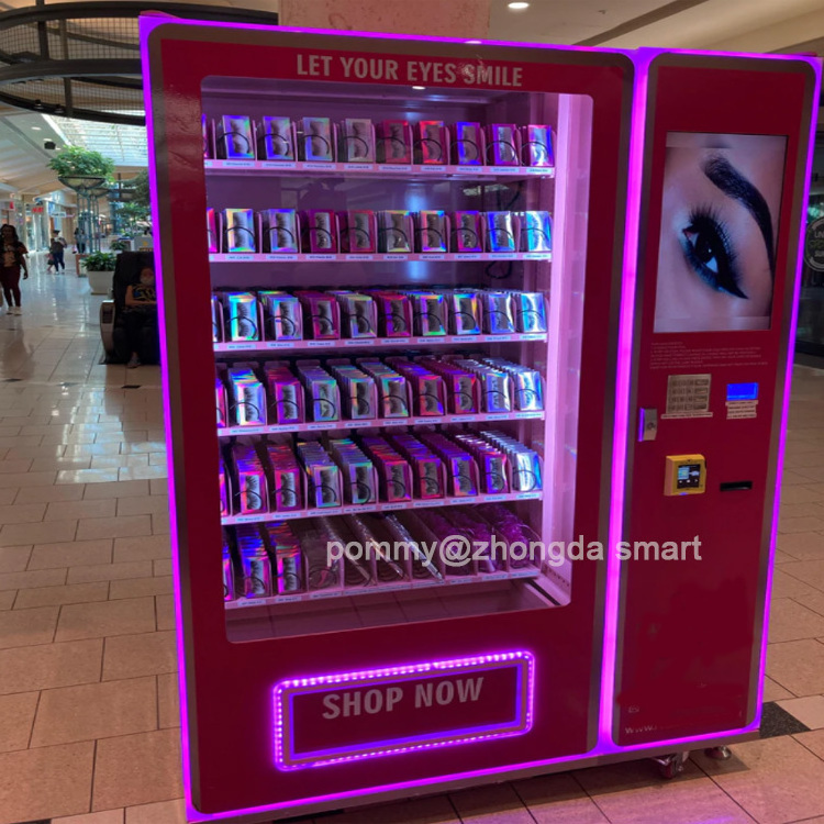 ZhongDa cheap Smart High Tech Custom pink Vending Machine with wifi Digital Touch Screen