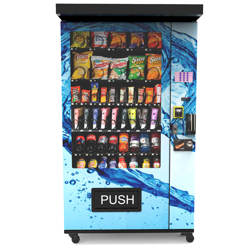 Customizable Touch Screen Snack Vending Machine fully Automatic for subway school relax fresh fast food vendor machine