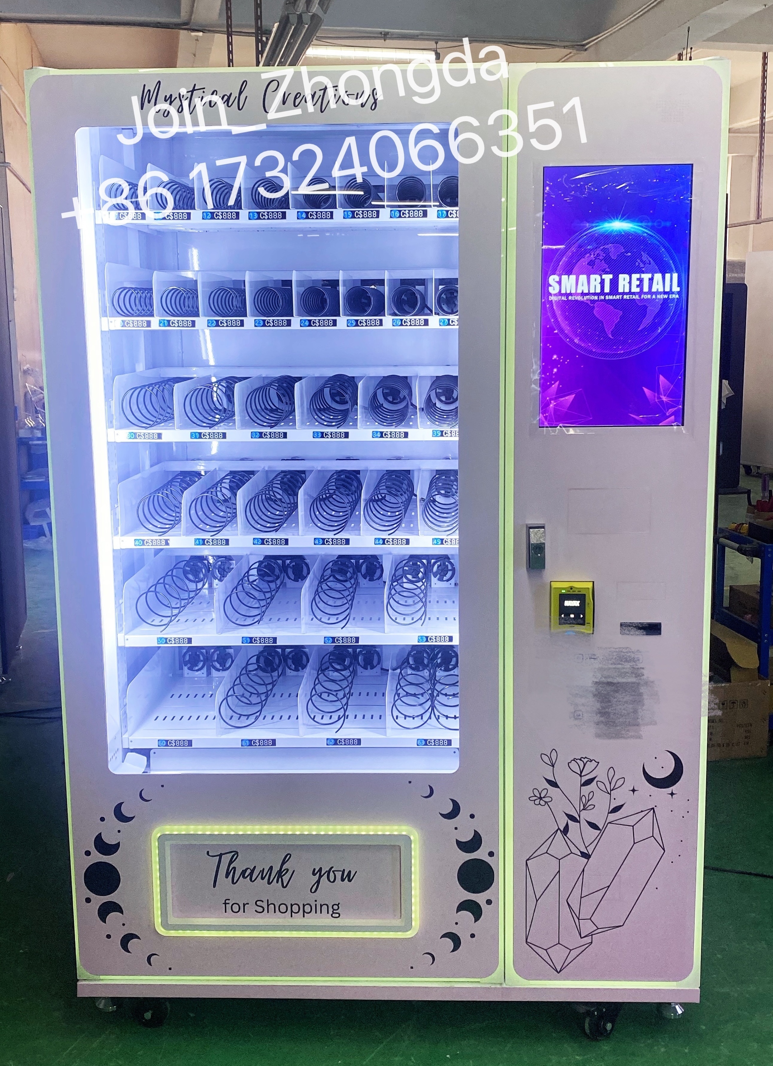 21.5 digital screen mechanical automatic credit card coin-operated beauty vending machine perfume vending machine