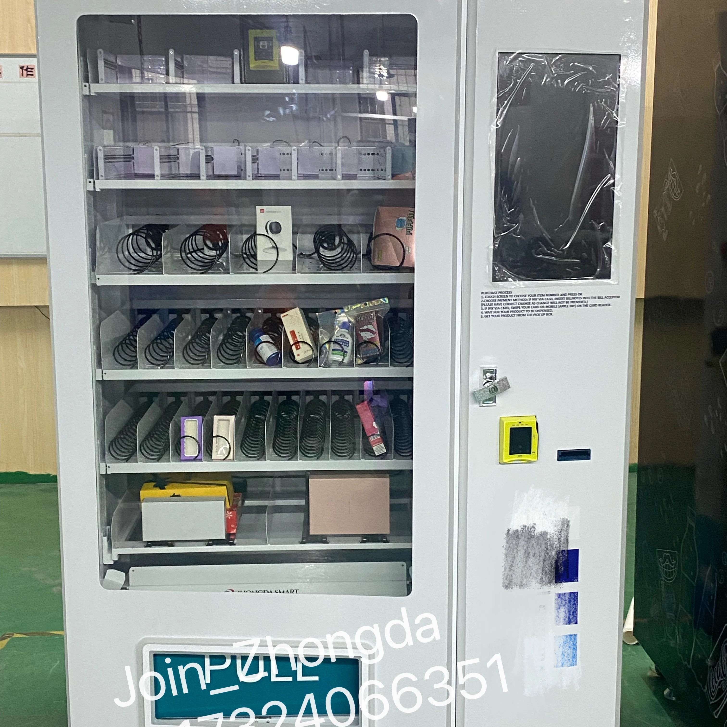 Zhongda custom nail salon beauty nail polish vending machine eyelash hair vending machine