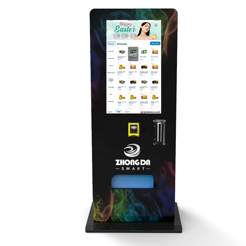 Zhongda support customize small smart condom snack free stand vending machine